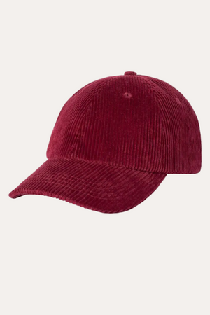 Oris Corduroy Cap Dark Red