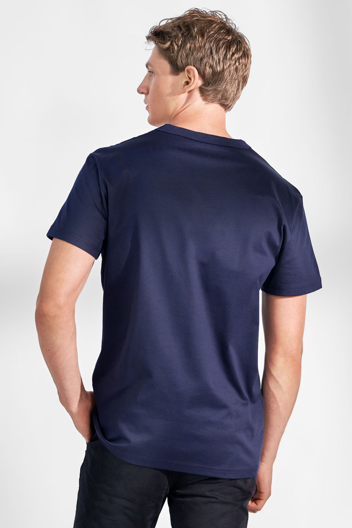 Pima Cotton Crew Neck T-Shirt Navy Blue