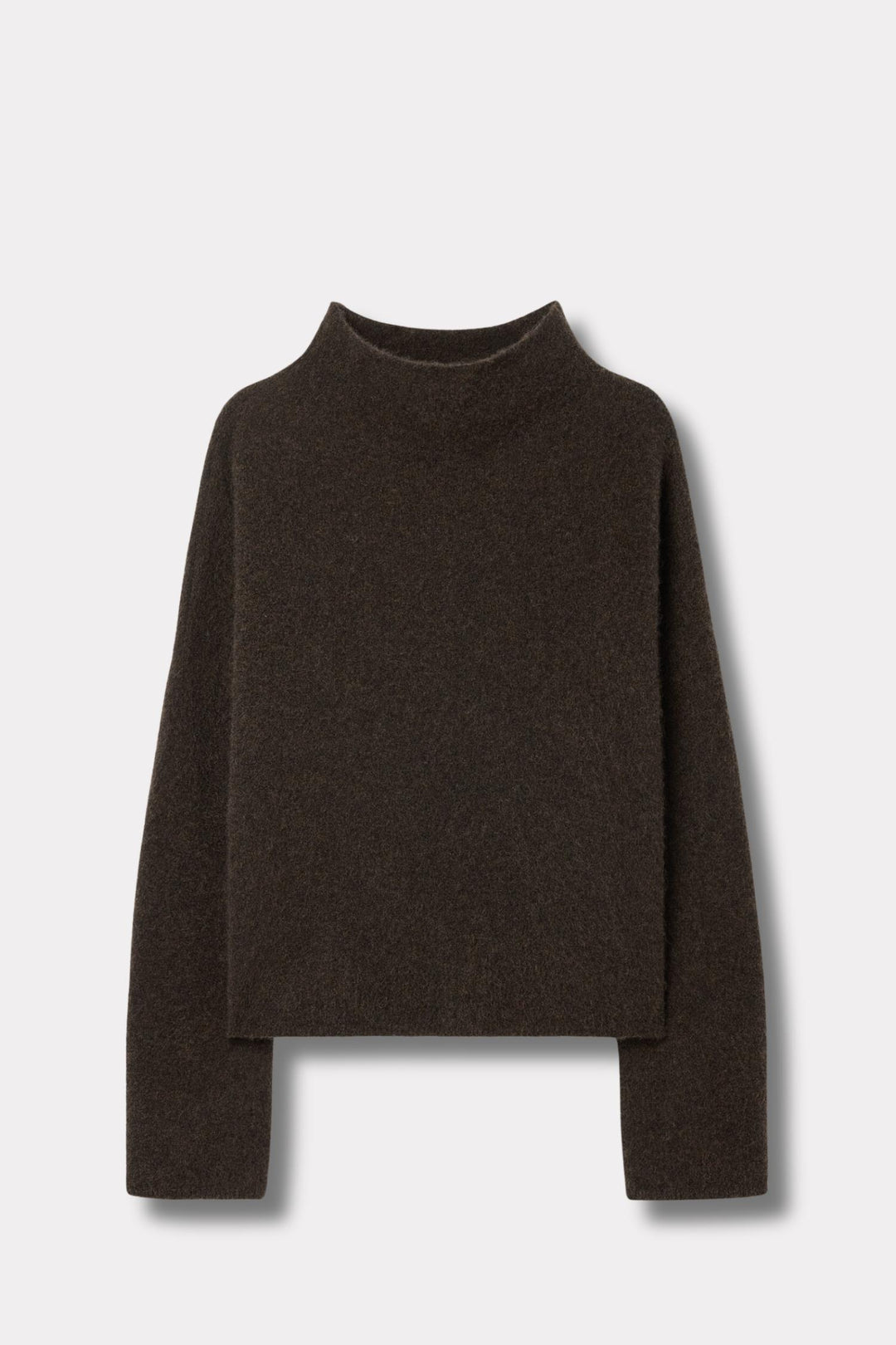 Mika Yak Funnelneck Sweater- Dark khaki green
