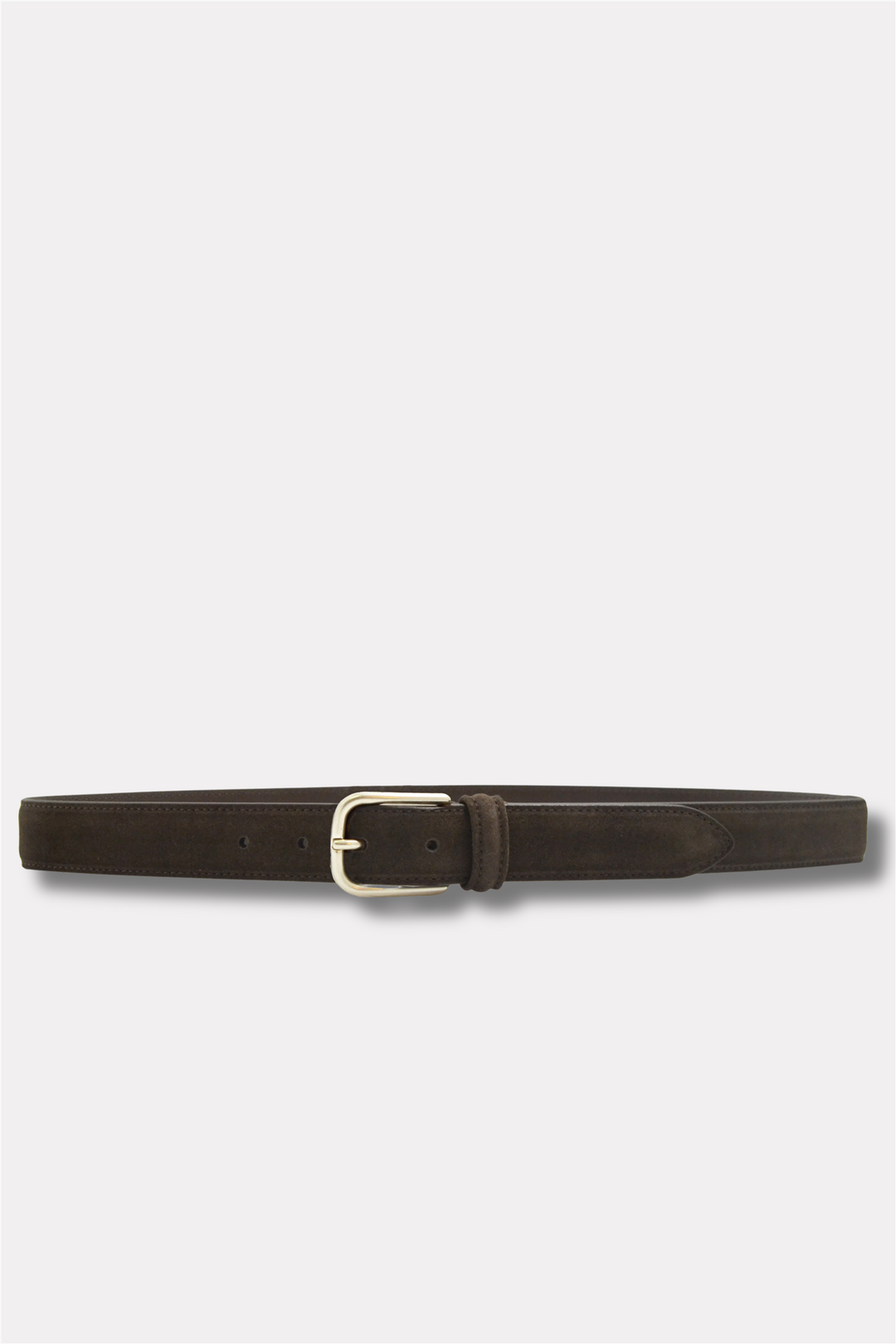Suede Leather Belt Dark Brown 3,00 cm