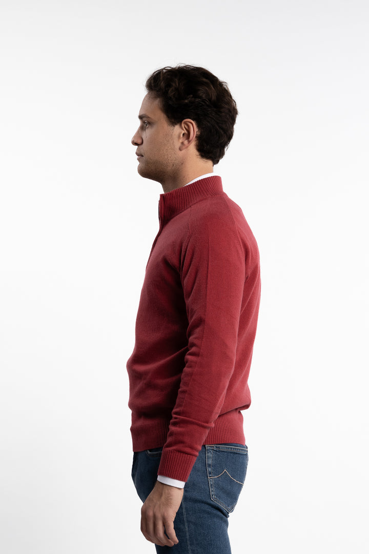 Cashmere Half-Zip Melograno