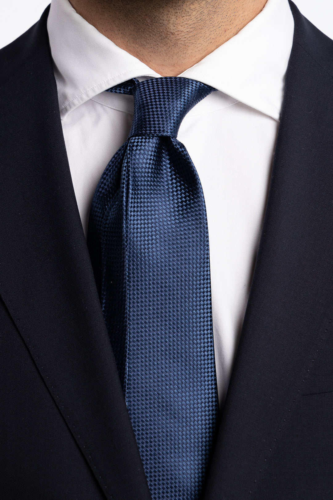 Silk Tie Blue Structure