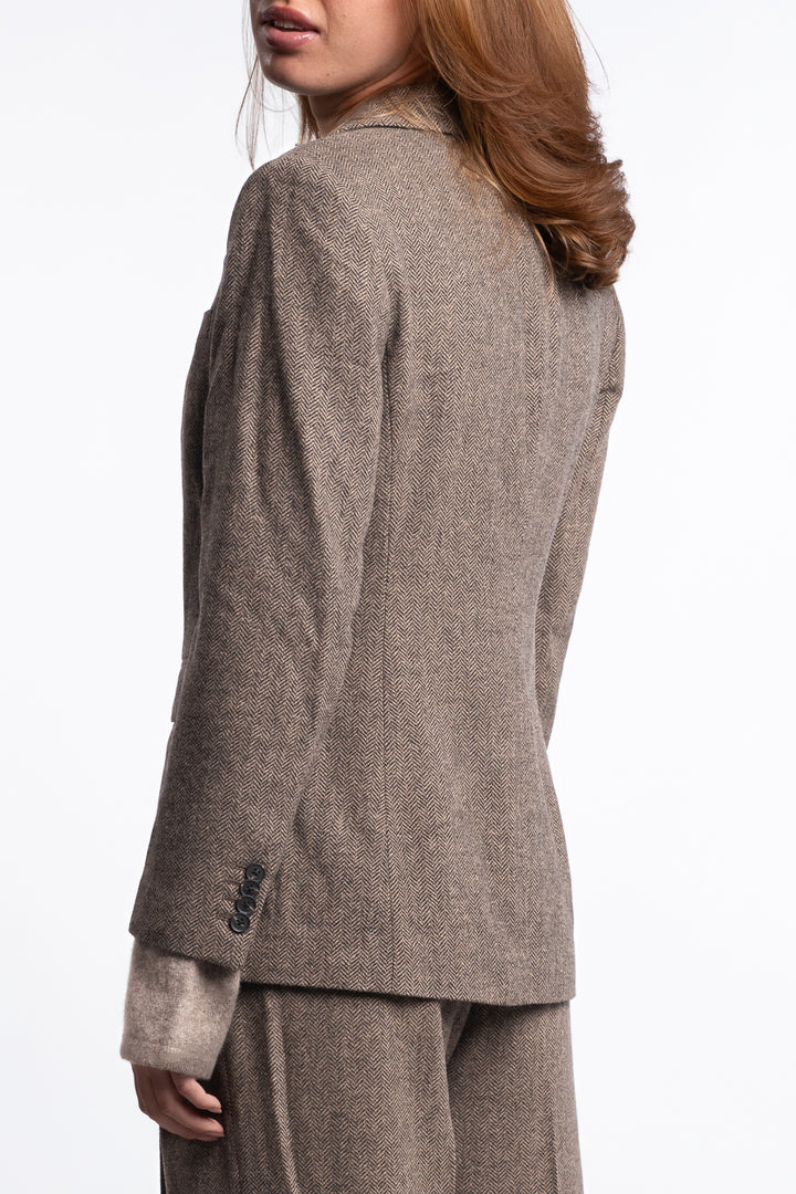Brook Herringbone Blazer - Brown Herringbone