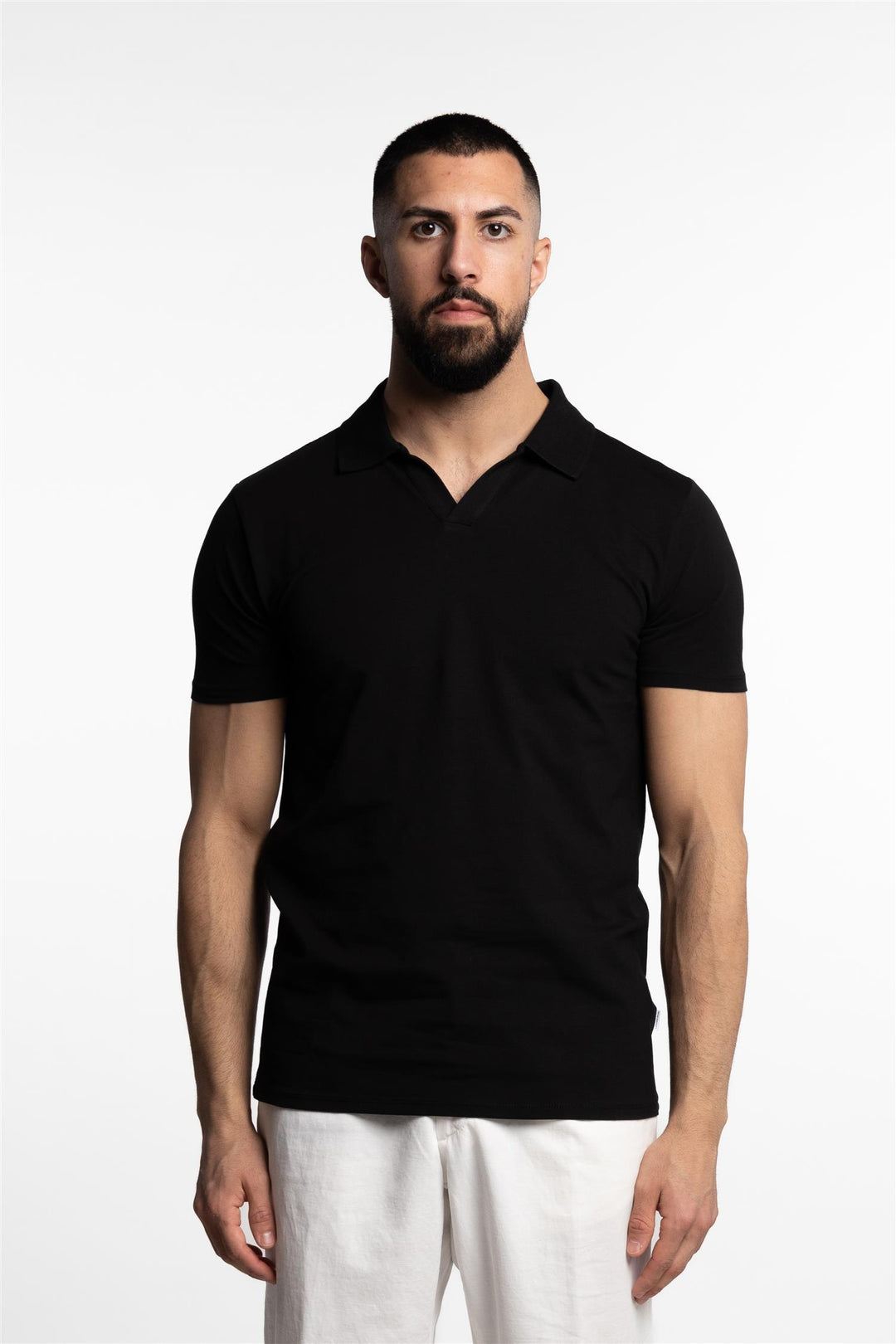 Stretch Polo Shirt Black