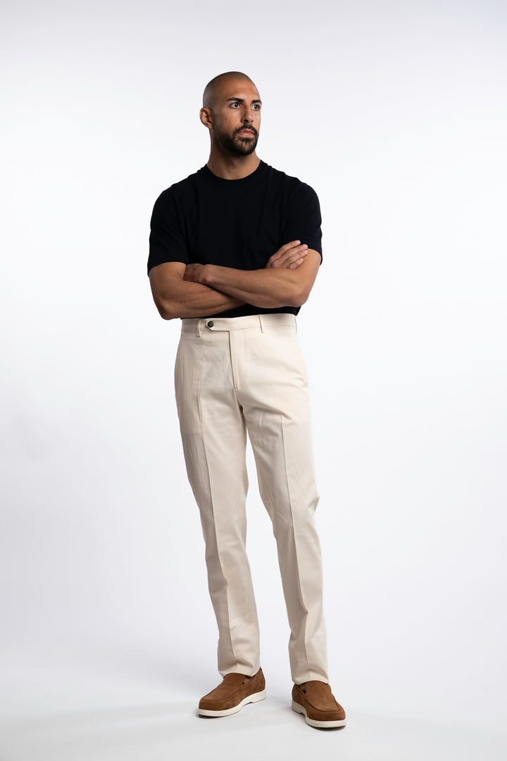 Vulcano Cotton Chinos Ecru