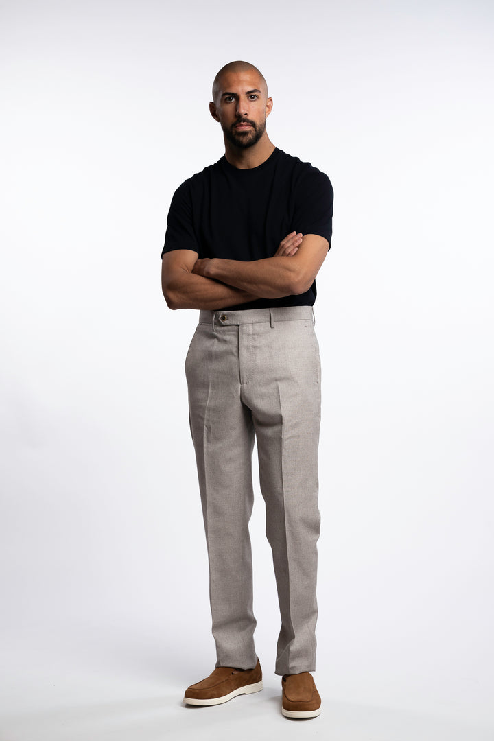 Vulcano Virgin Wool/Cotton Chinos Desert