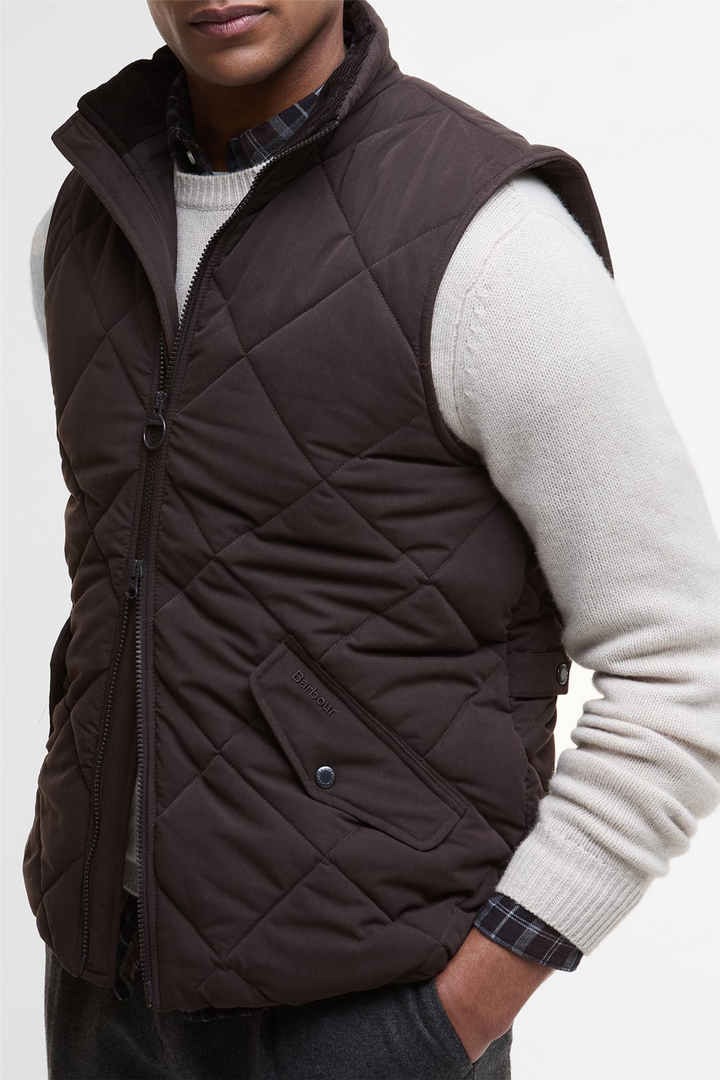 City Chelsea Quilted Gilet Brown
