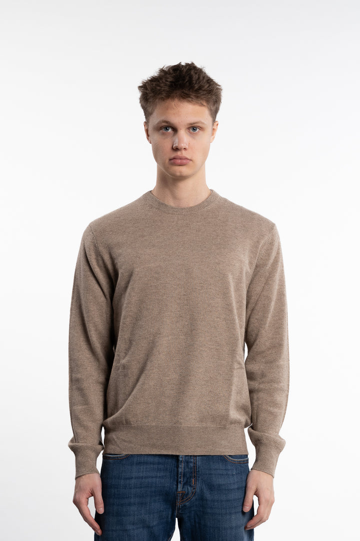 Knitted Cashmere Crewneck Naturale