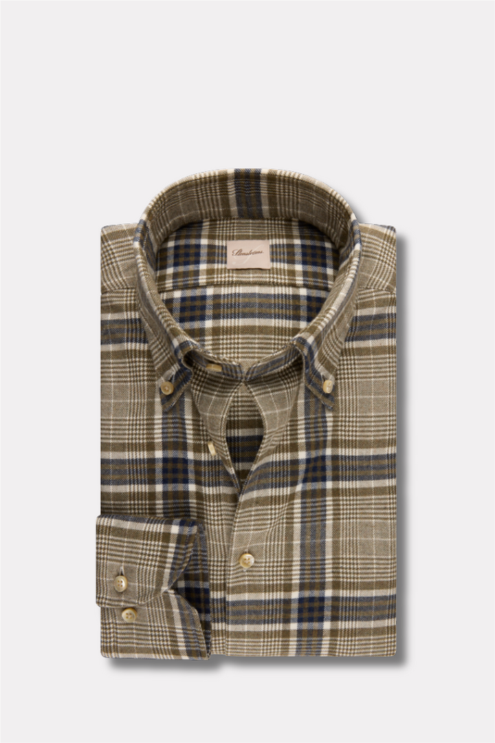 Slimline Casual Green Check Flannel