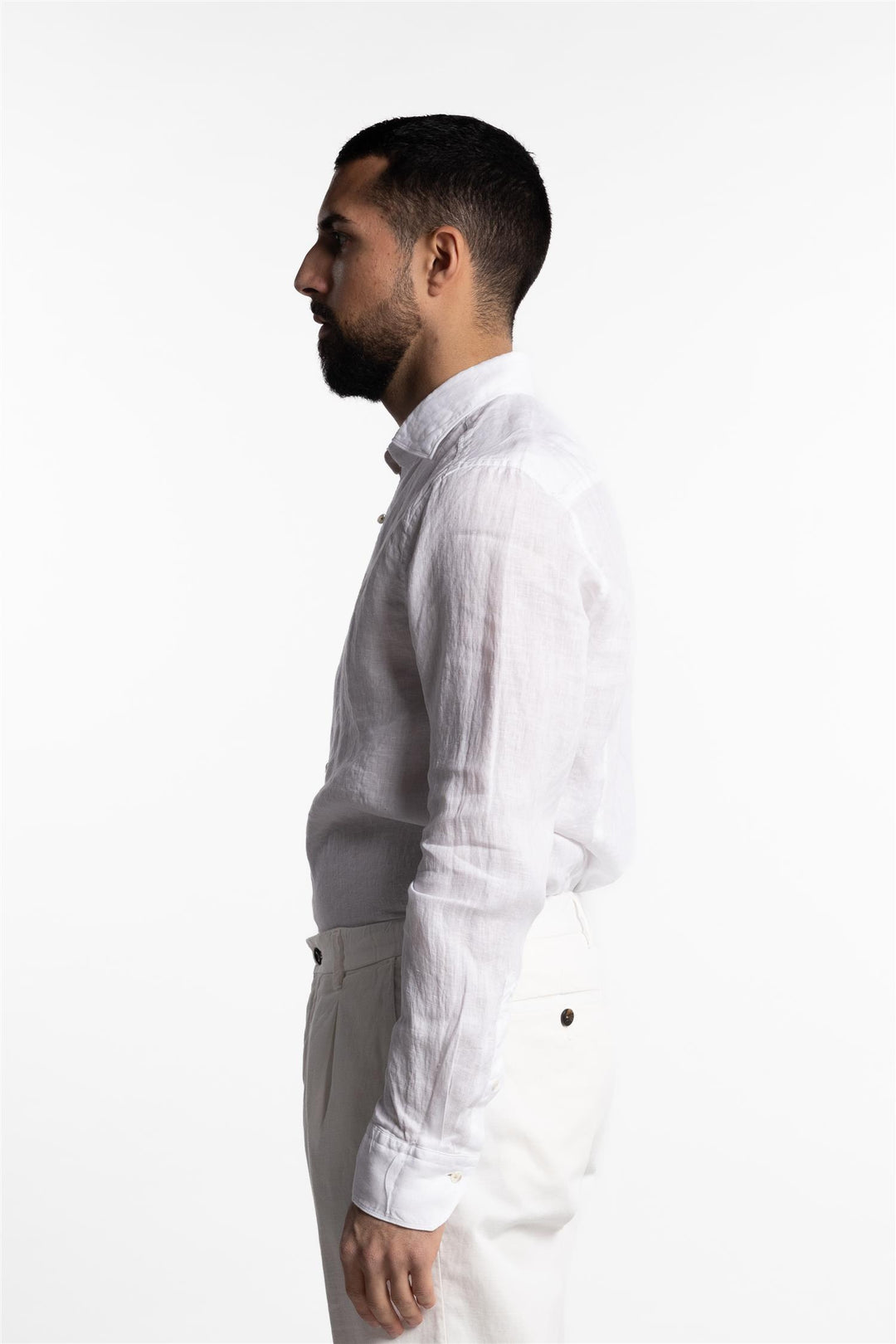 Slimline Linen Shirt White