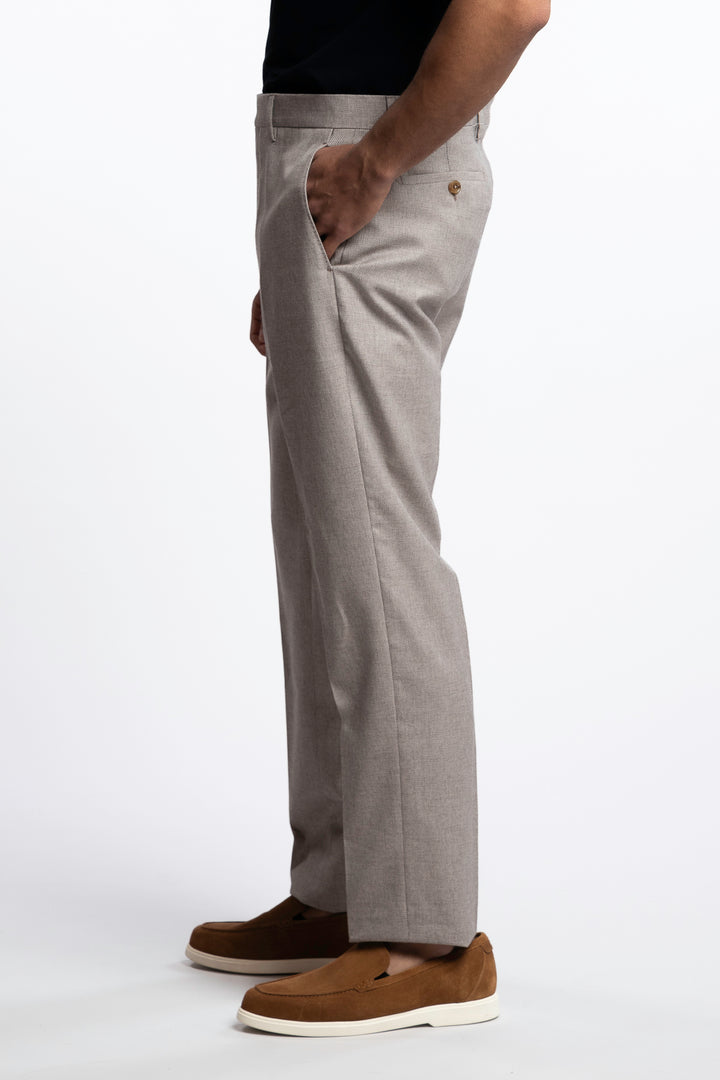 Vulcano Virgin Wool/Cotton Chinos Desert