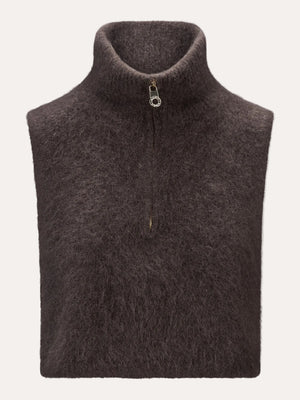 Chunky High Neck Dark Brown