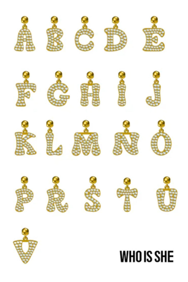 Letter Charm gold