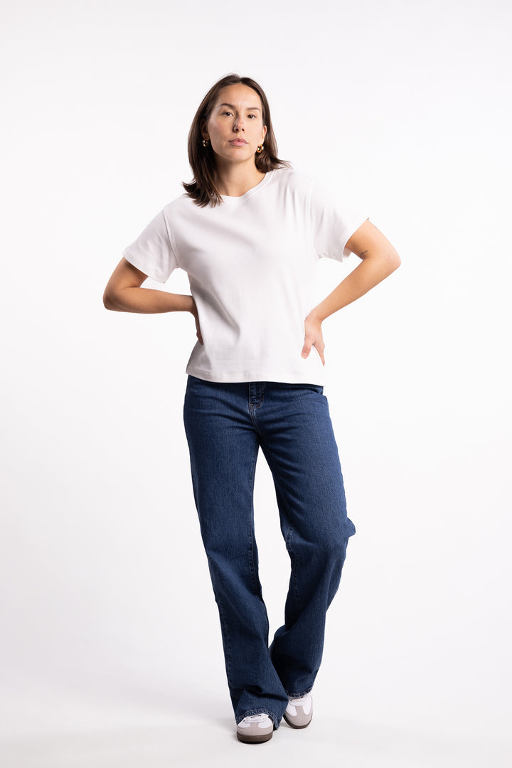 Luca highwaist wide leg- Dark blue