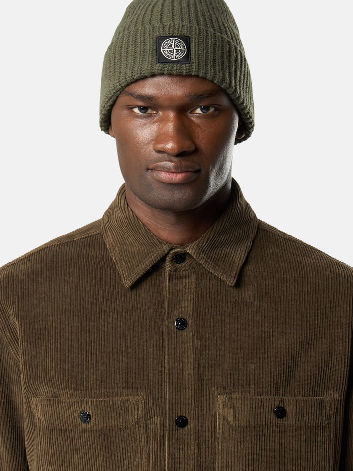 1200012 Organic Cotton Corduroy Overshirt Military Green
