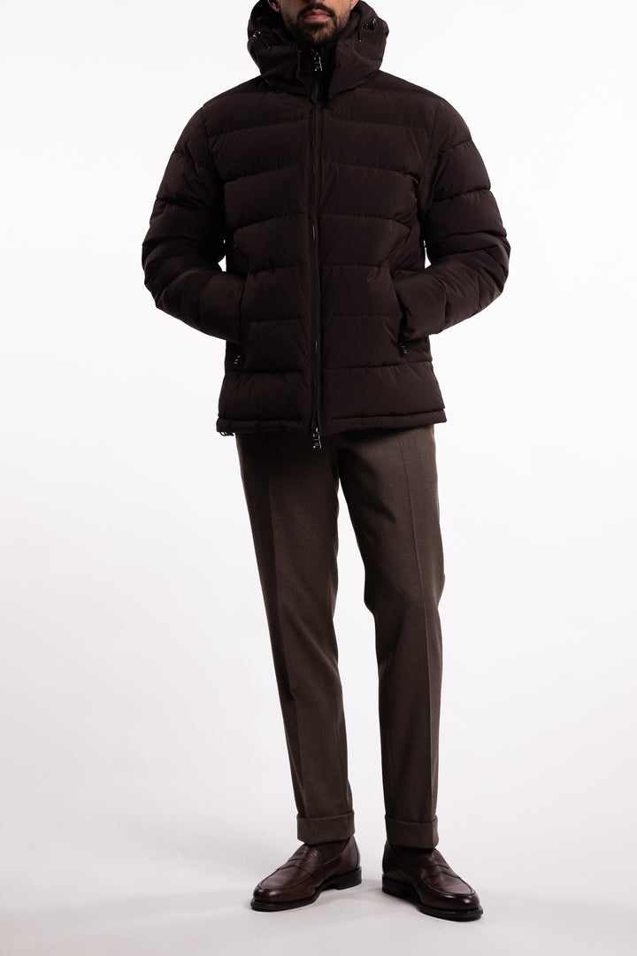 Hooded Puffer Jacket Terra Brown