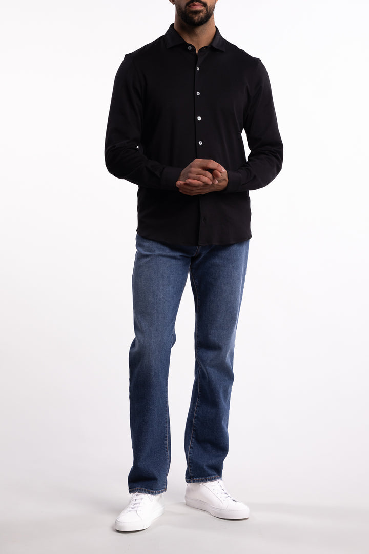 Cotton Stretch Shirt Black