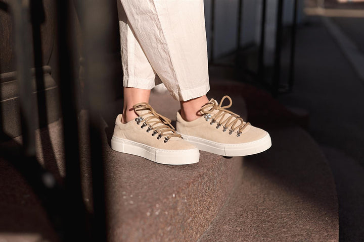 W Marostica Low Platform- Sand Suede
