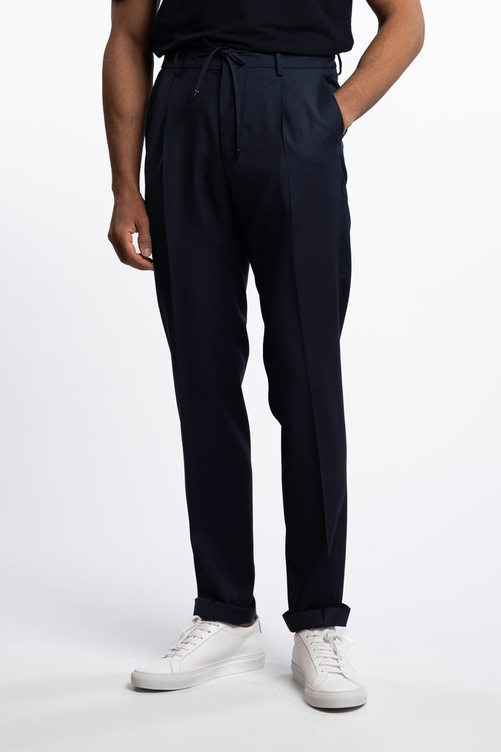 Spiaggia Virgin Wool Chinos Navy