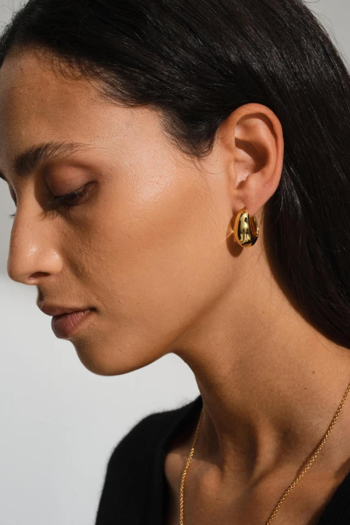 Ice Hoop Medium- Gold