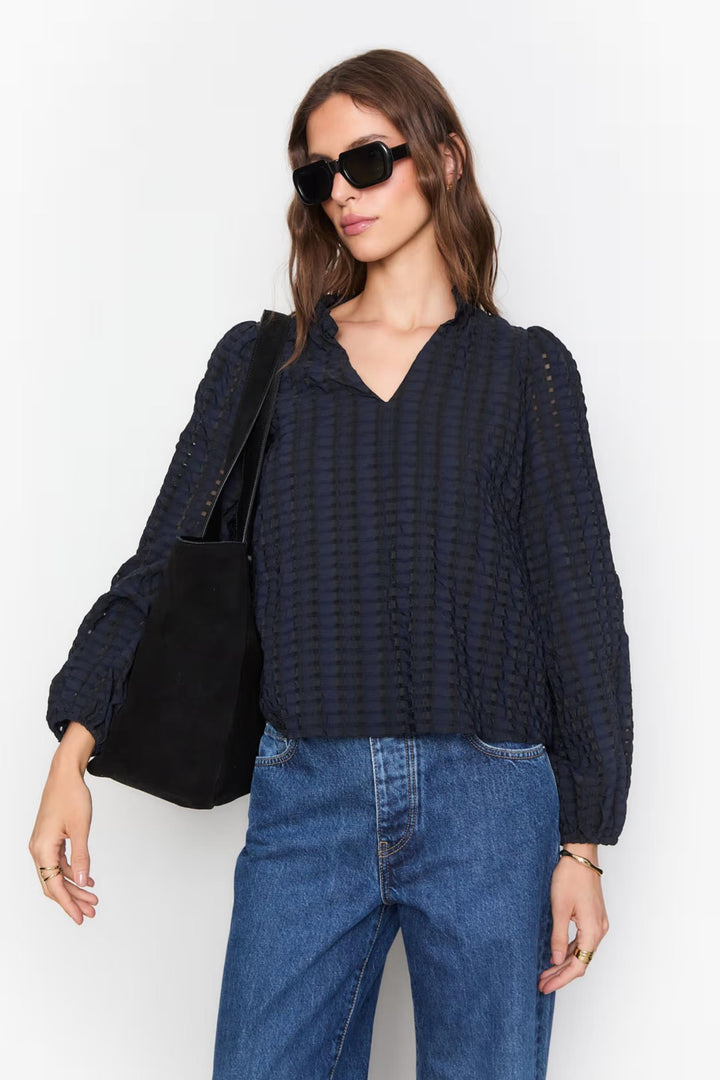 Lucille Tote Bag Large- Black Suede