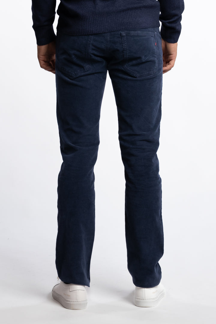 Grover Straight Fit Corduroy Trousers Navy