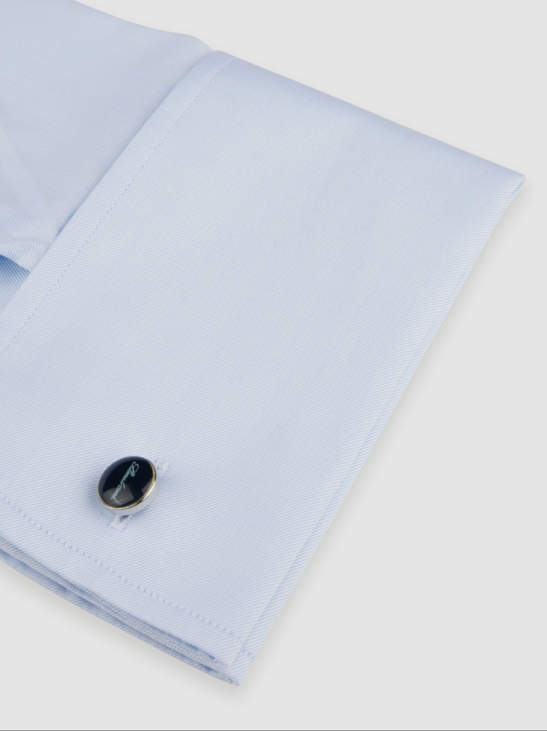 Regular Twill Shirt French Cuffs Light Blue