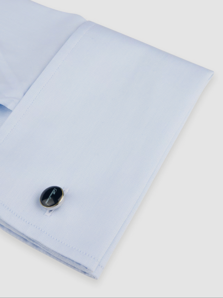 Regular Twill Shirt French Cuffs Light Blue