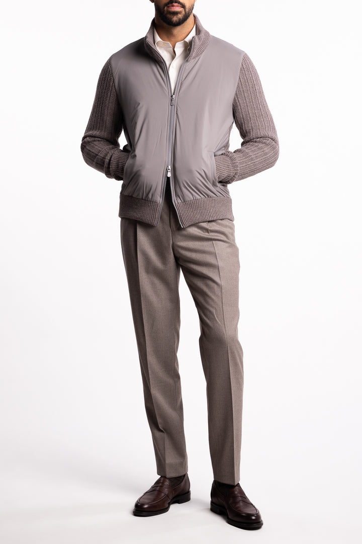 Giubbino Wool Hybrid Jacket Grey