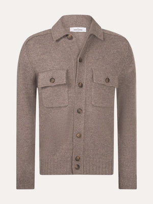 Super Geelong Jacket With Buttons And Shirt Collar Brown
