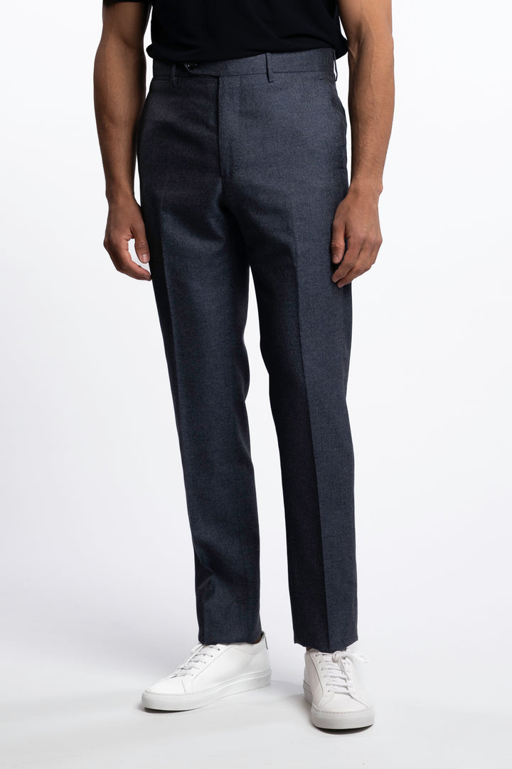 Vulcano Virgin Wool/Cotton Chinos Blue