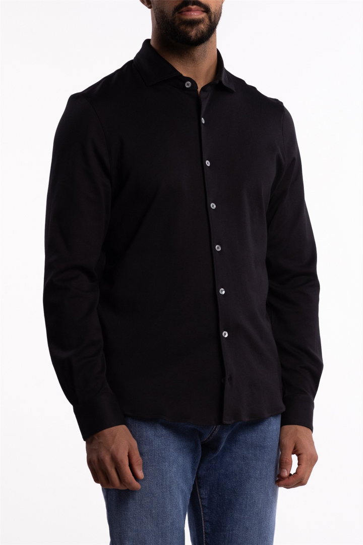 Cotton Stretch Shirt Black