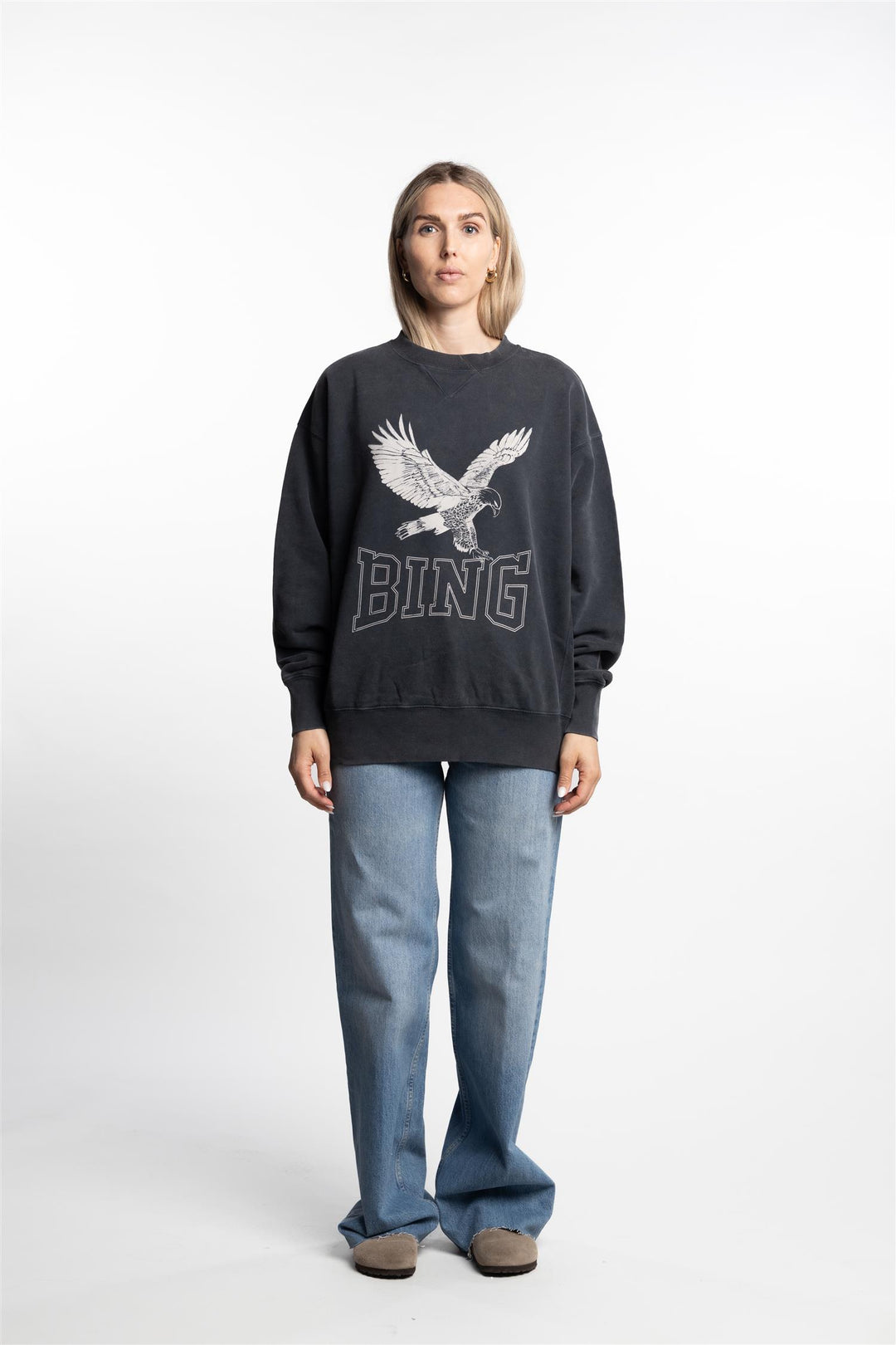 Alto Sweatshirt Retro Eagle- Washed Black