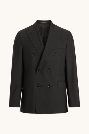 Farris Regular Fit Double Breasted Wool Blazer