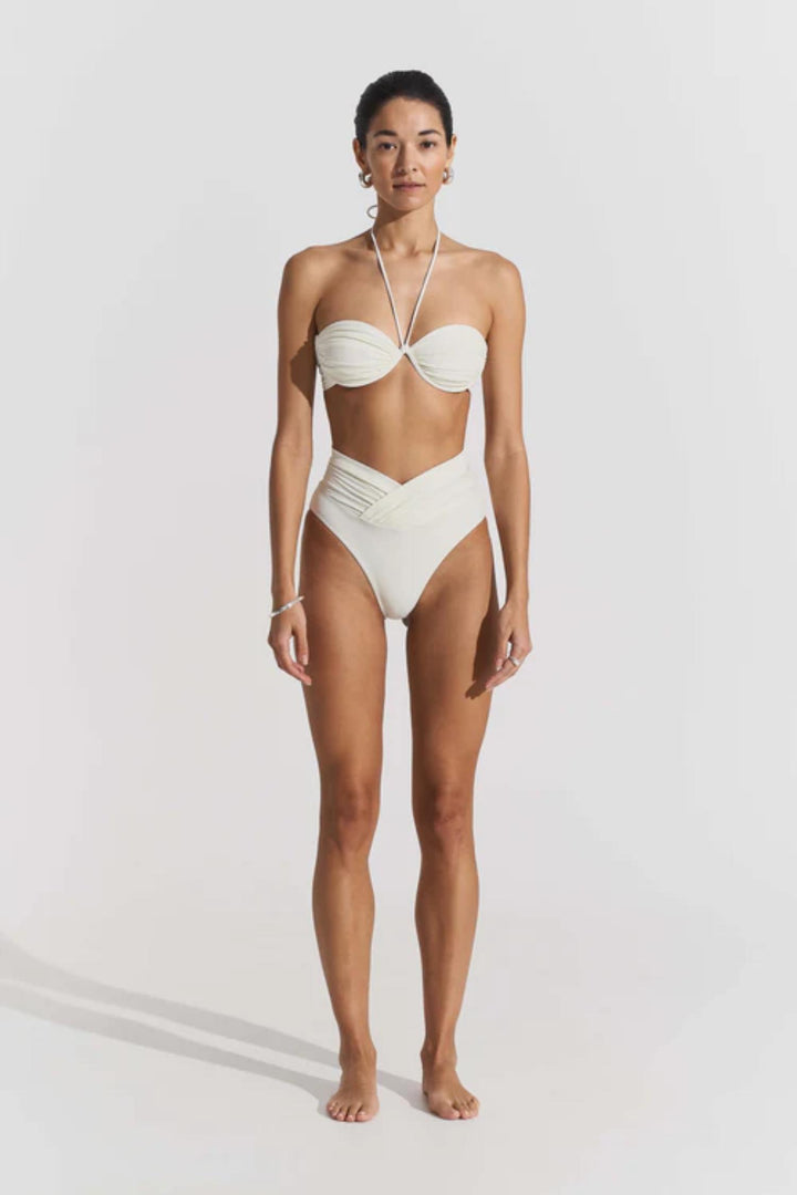 Bay Bikini Bottom- Creme White