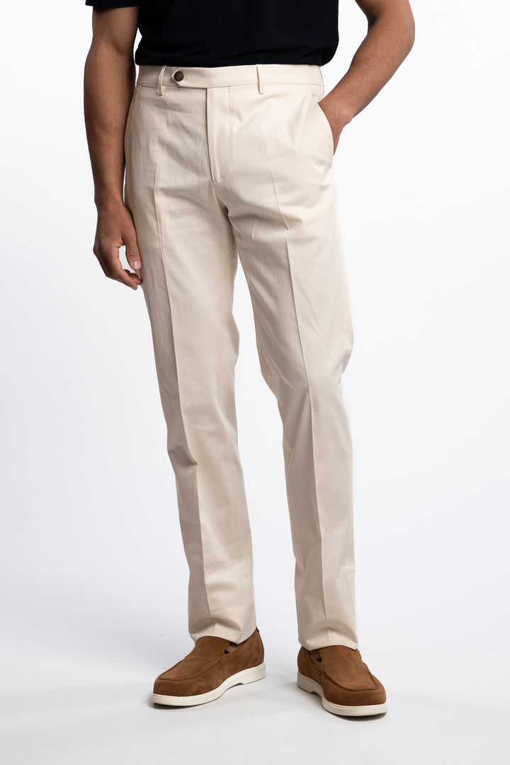 Vulcano Cotton Chinos Ecru