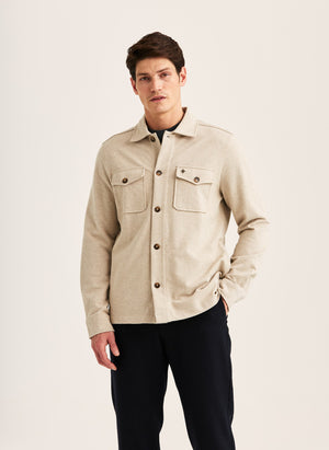 Andrew Jersey Overshirt Khaki