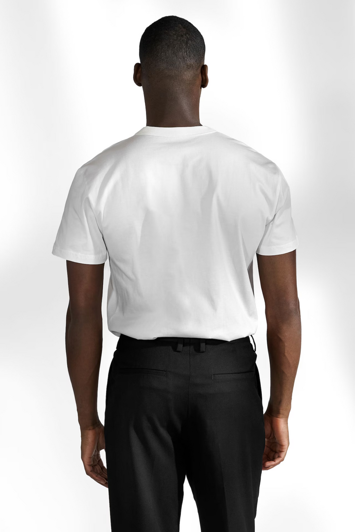 Pima Cotton Crew Neck T-Shirt Ivory