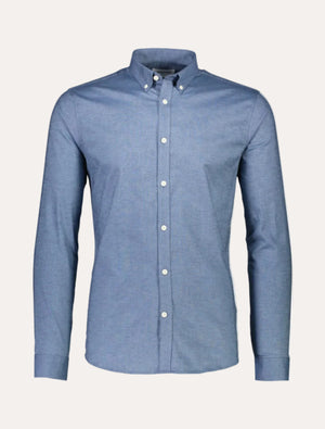 Oxford Superflex Shirt L/S Dusty Blue Mix