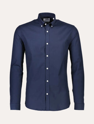 Oxford Superflex Shirt L/S Navy Mix