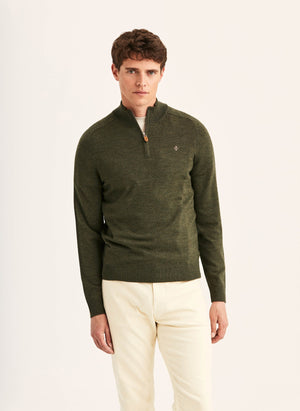 Merino John Zip Olive