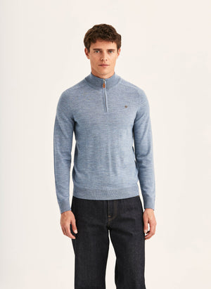 Merino John Zip Blue