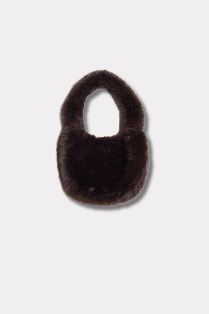 Reiko Furry Small Bag - Dk. Brown