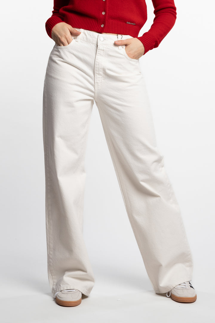 W Wide Jeans- Ecru