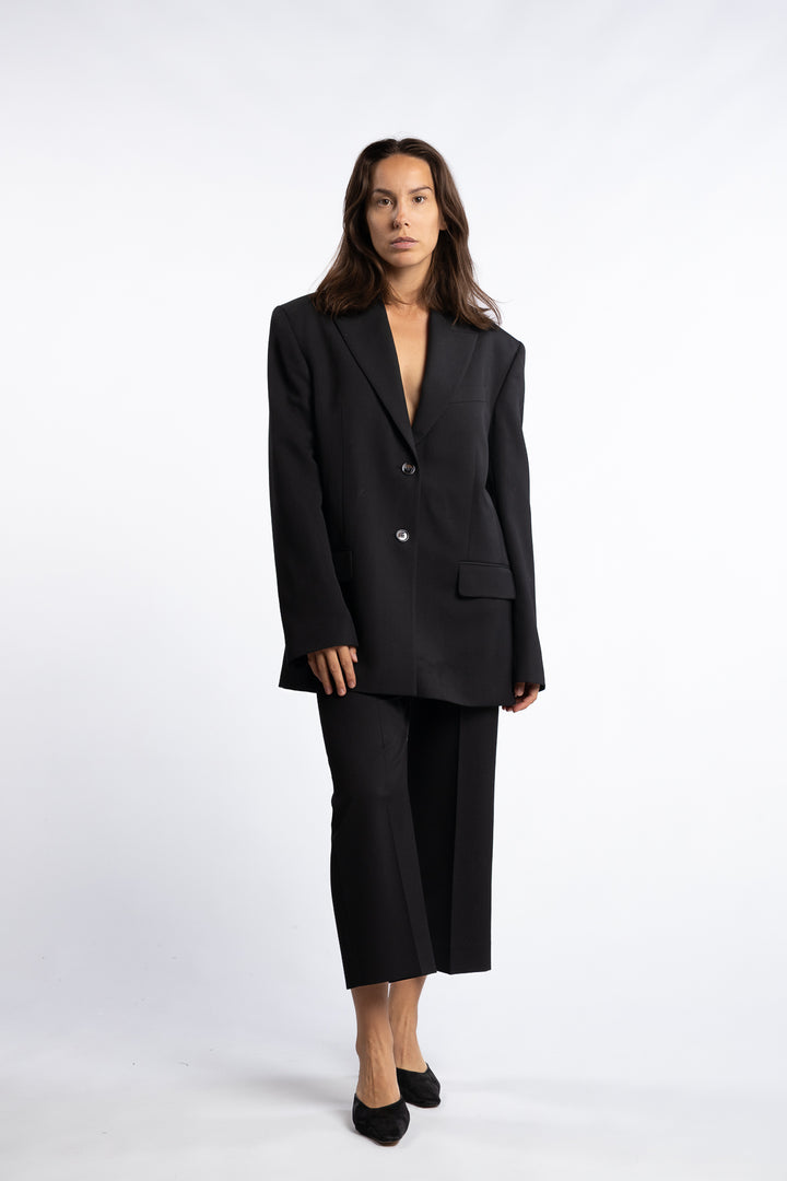 Regular Fit Suit Jacket- Black