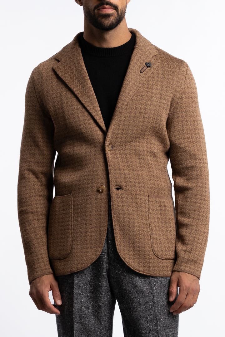 Knitted Wool Blazer Beige