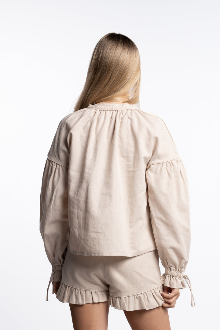 Birge Linen Shirt- Beige