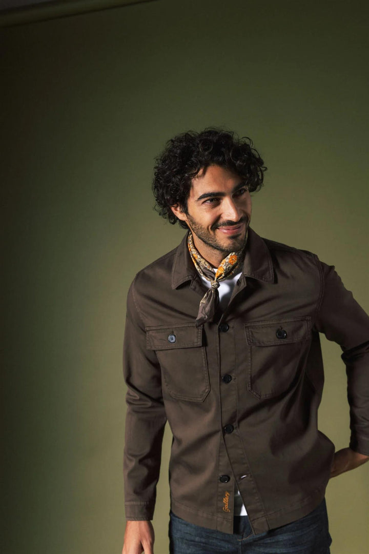 Matteo Soft Overshirt Chocolate Brown
