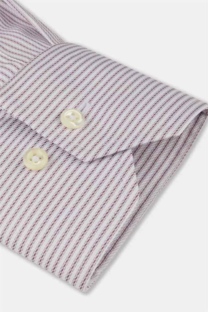 Slimline Red Stripe Twill Shirt