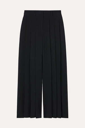 Fully Pleated Trousers Black